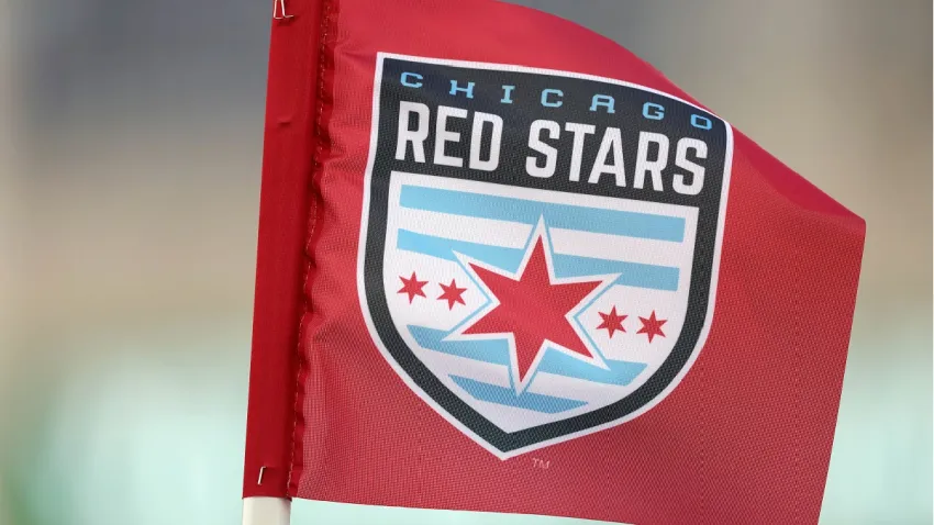 CHICAGO, IL – JUNE 19: A detail view of a Chicago Red Stars corner flag is seen with the Chicago Red Stars logo in action during a game between the Chicago Red Stars and the Washington Spirit on June 19, 2021 at SeatGeek Stadium in Bridgeview, IL. (Photo by Robin Alam/Icon Sportswire via Getty Images)