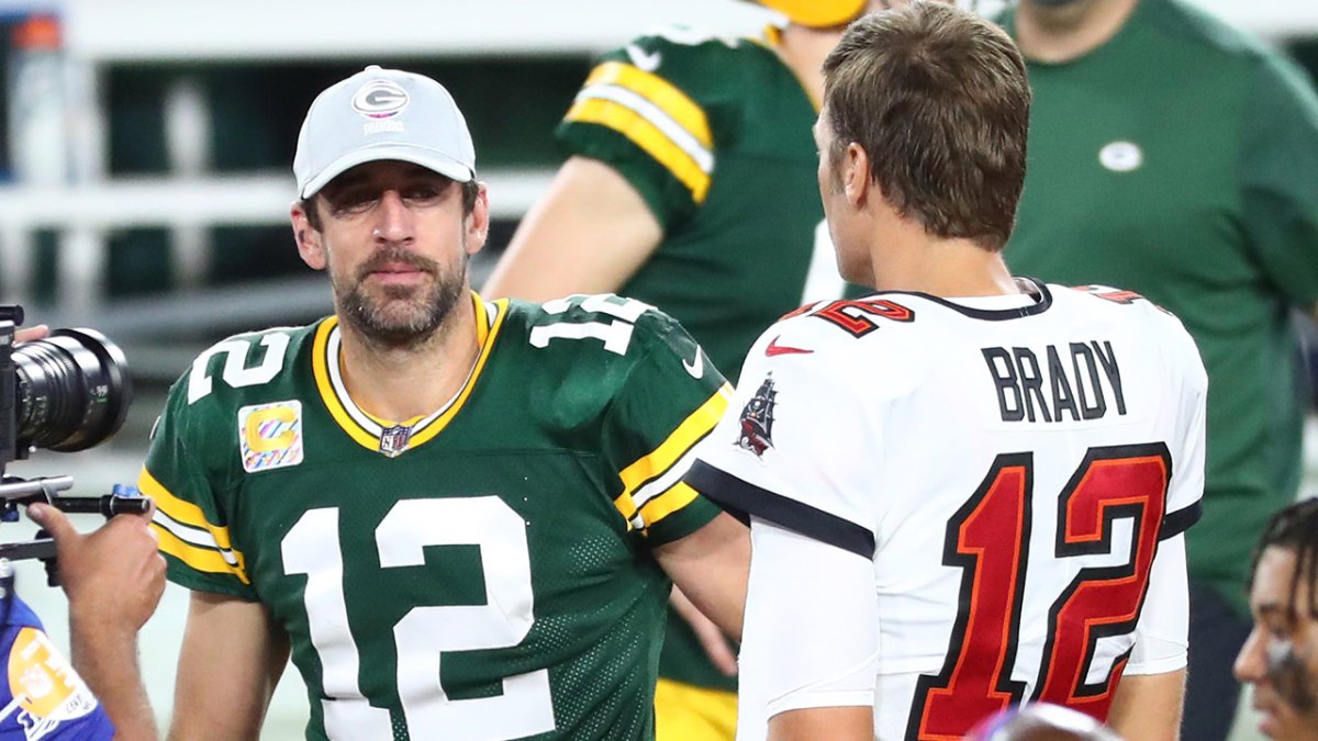 Is Aaron Rodgers' T-shirt in golf interview sending a message?