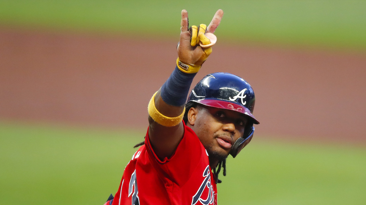 <p>The Braves got an absolute bargain when they signed Acuña to an eight-year, $100 million contract extension in 2019. The 23-year-old hasn't even entered his prime and already is one of the most complete players in the majors. He'll look to produce numbers similar to '19 when he crushed 41 homers, drove in 101 runs, and stole 37 bases.</p>