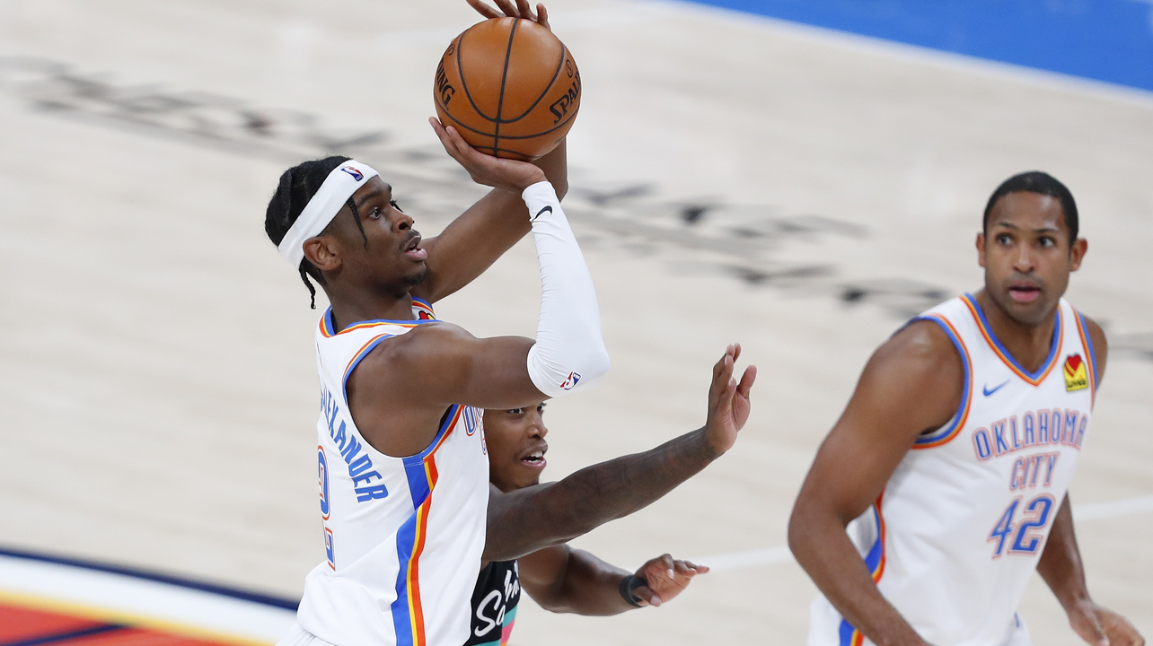 <p>Gilgeous-Alexander has quietly been one of the most exciting young guards in the NBA. After an impressive season playing alongside Chris Paul in OKC, the 22-year-old has proven in 2021 he can produce without Paul in the lineup. In fact, he's been even better so far this season averaging 23.2 points and 6.3 assists through 28 games.</p>