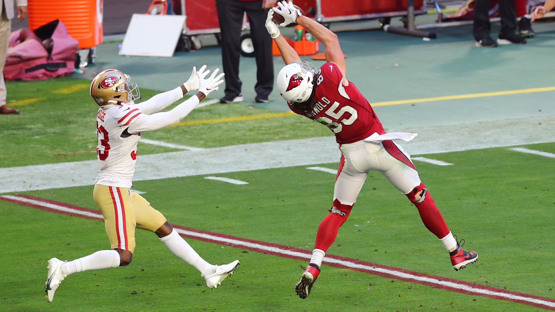<p>Age: 25</p>
<p>2020 Stats: 31 catches, 438 yards, four touchdowns</p>
<p>Arnold is a pure receiving tight end. He has a 6-foot-6 frame but tips the scales at just 220 pounds, so he's not much of a blocker. He broke out in a big way for the Cardinals last year, setting career-bests in all major receiving categories. Arnold has averaged 14 yards per catch during his career, a big number for a tight end, so he may draw interest as a rare big-bodied deep-threat at the position.</p>
