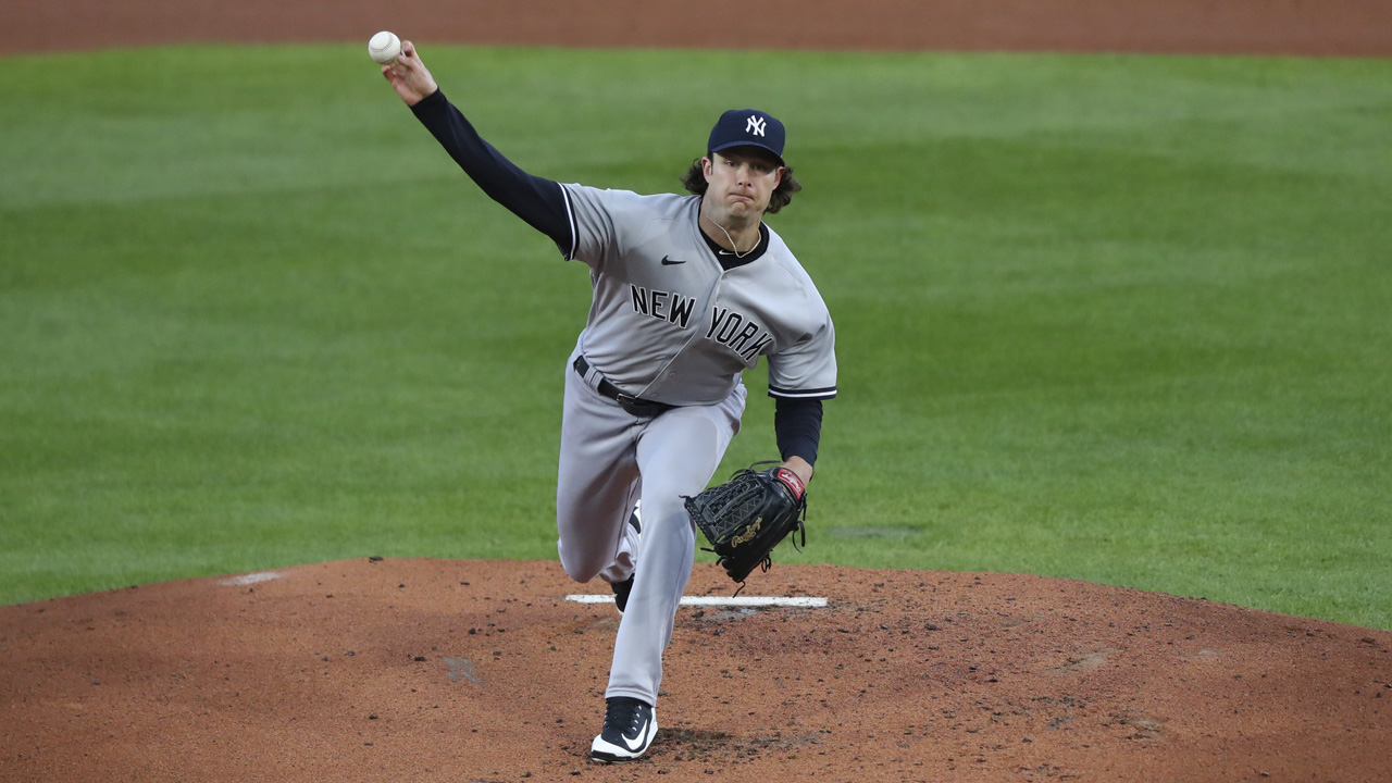 <p>Cole's first season in the Bronx was a success. The 30-year-old finished with a 2.84 ERA and stuck out 94 hitters in 73 innings pitched. After a fourth-place finish in the AL Cy Young race, expect Cole to be one of the front runners again in 2021.</p>