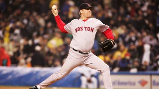 Curt Schilling in Game 6 of the 2004 ALCS.