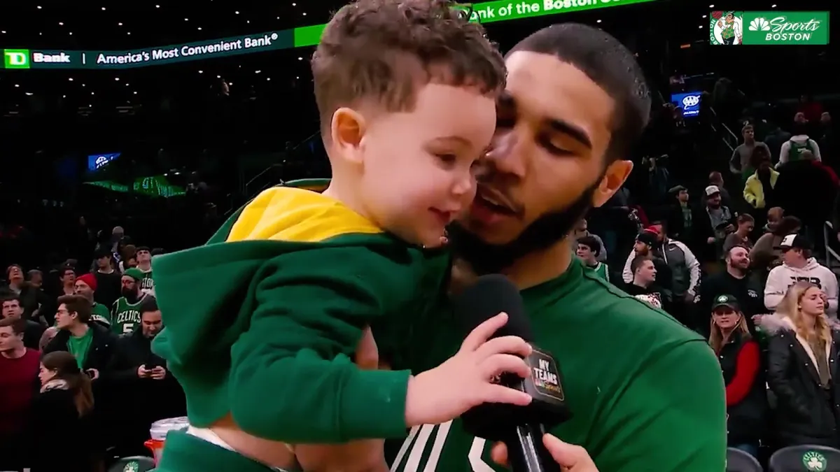 How Jayson Tatum's son, Deuce, made Celtics 'feel a little bit
