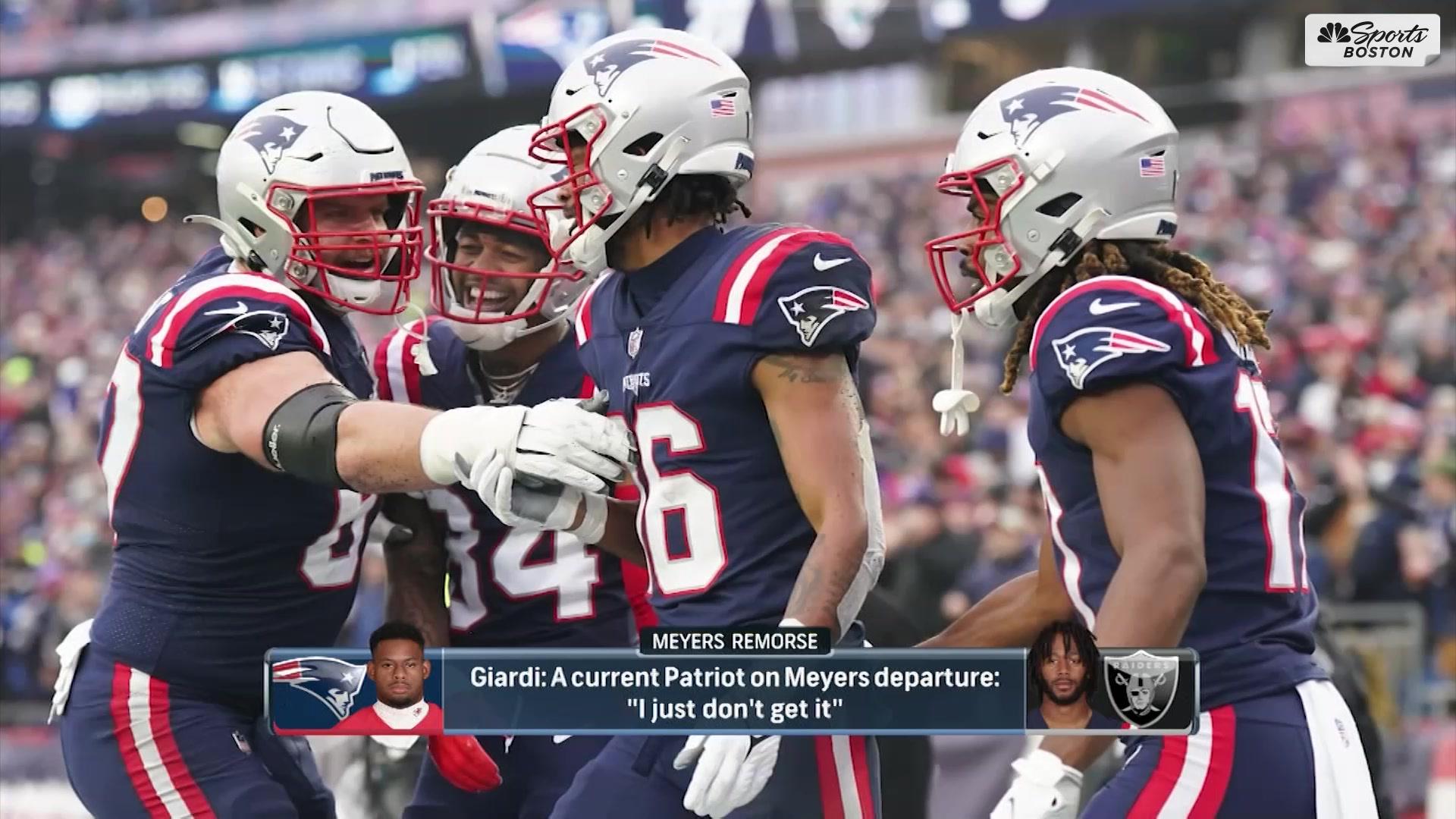How did players feel about Pats not re-signing Jakobi Meyers