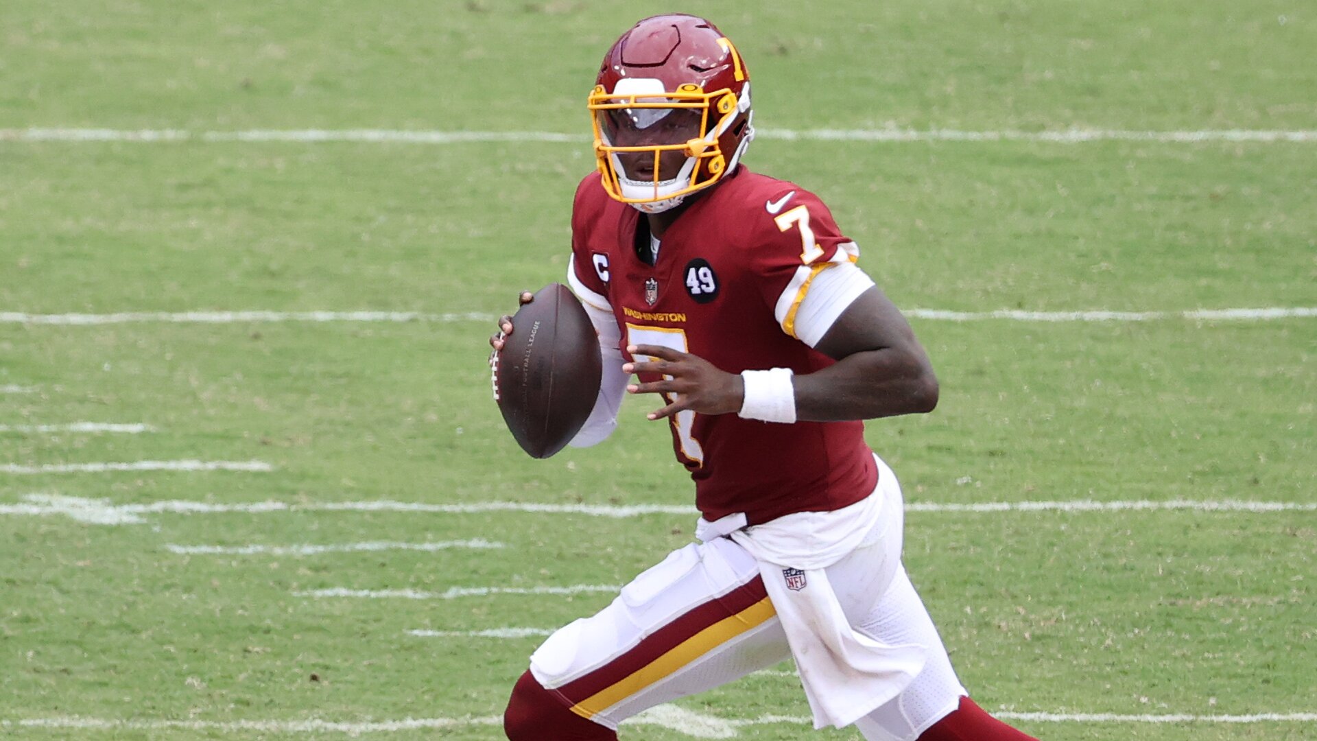 <p><strong>Age: </strong>23</p>
<p><strong>Current situation: </strong>After being drafted No. 15 overall in 2019, Haskins was benched and relegated to third on the depth chart four games into this season. The Washington Football Team was reportedly willing to take a Day 3 draft pick for Haskins around the trade deadline.</p>
<p><strong>The Path to Foxboro: </strong>Washington actually takes a pretty good cap hit if they cut him before June 1 ($8.518M) and half of that if they trade him ($4.25M).</p>
<p><strong>The fit? </strong>Heās a project. He only had one year as a starter at Ohio State and his rawness has shown. Heās not going to be starting for anyone in 2021 either but itās worth wondering if heās a better prospect currently than fellow 2019 alum Jarrett Stidham.</p>