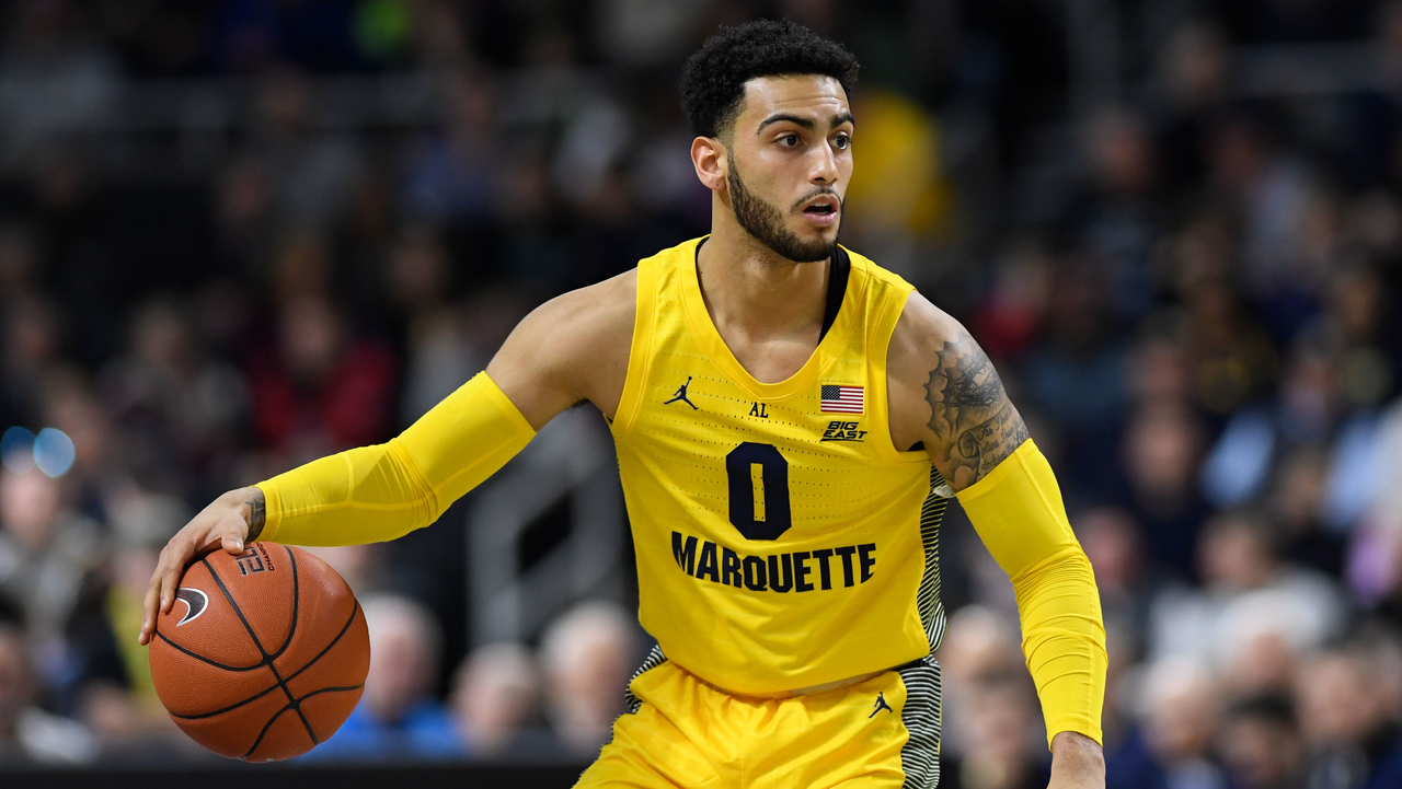 <p><strong>The scenario:</strong> The Celtics wait until Round 2 to seek shooting, having either addressed more pressing needs earlier in the draft or moving those picks as part of other deals.</p>
<p><strong>Snyder’s synopsis: </strong>Howard has a lot of similarities to Carsen Edwards (who had an erratic rookie season) but hear me out: Despite also being undersized, Howard is a much more freakish shooter than Edwards ever was. In fact, many might argue that other NBA qualities aside, Howard is the best pure shooter in the entire draft.</p>
<p><strong>The skinny: </strong>Small in stature (5-foot-11), Howard put up some big numbers at Marquette, including a 51-point game against USC last season. He had 15 games of 30 points or more and led the nation in scoring.</p>
<p><strong>Forsberg’s feeling:</strong> Scoring runs in the Howard family. Two years ago, his brother, Jordan, finished third in the nation in scoring behind a couple of cats named Trae Young and Kendrick Nunn. The size is worrisome but he shot 41.2 percent on 10.1 3-pointers per game and got to the line 8.6 times per game in his senior season. There’s worse ways to utilize a second-round dart than a player like Howard, who would project as a potential 2-way player with a chance to assert himself in the G-League.</p>