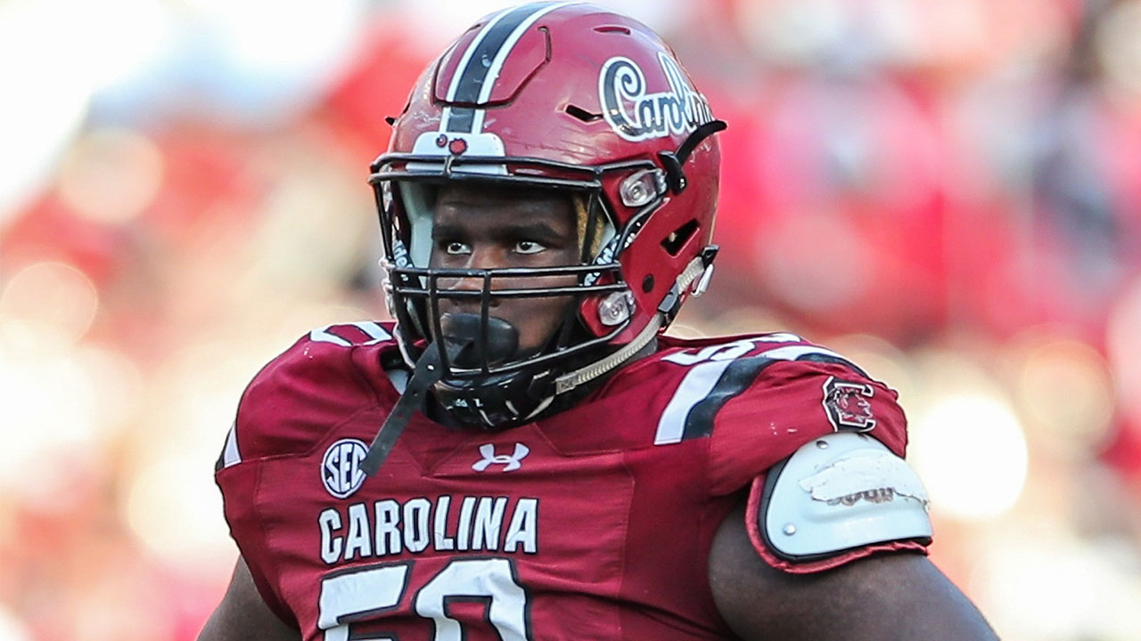 <p><strong>Height, weight</strong>: 6-3, 321 pounds</p>
<p>Hutcherson started at left guard, right guard and left tackle in the SEC, and he started games in four different seasons. He has the kind of playing resume that not many can match. He's also a certified freak -- twice over, actually. He was named to The Athletic's Bruce Feldman's "Freaks" list twice thanks to his 31.5-inch vertical. He also clocked an eyebrow-raising 5.00-second 40 time at his pro day. For a big man, he can scoot.</p>