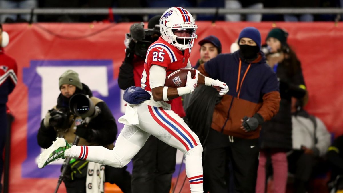 Marcus Jones shows off electric speed on first TD of Patriots vs. Bills –  NBC Sports Boston