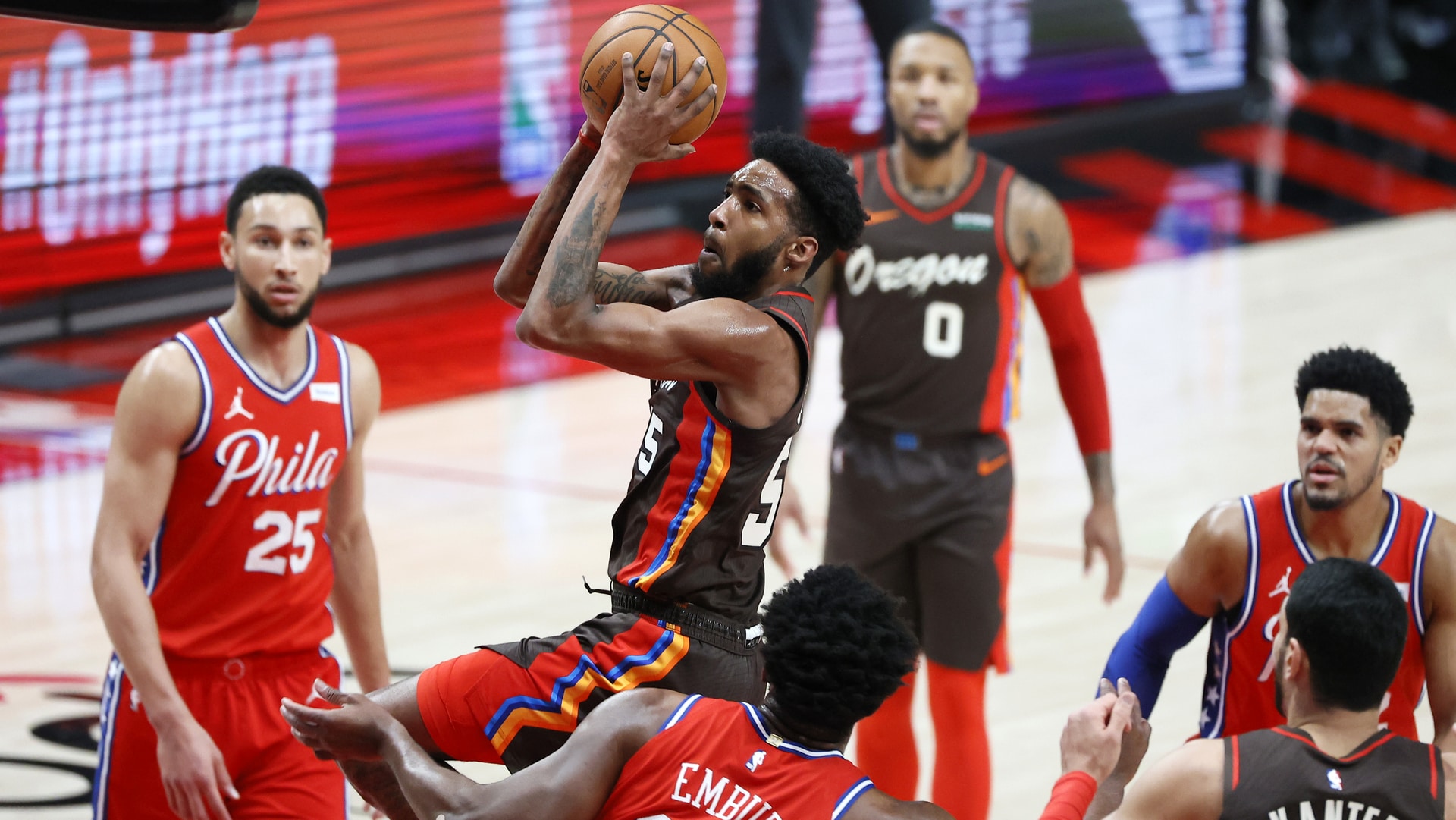 <p>The Pistons get an amazing athlete in Derrick Jones Jr., who went undrafted in 2016. He's shown some improvement over the last couple of seasons and is showing value as a solid shot-blocker and rebounder. If he can find a 3-point shot, look out.</p>
<p><em>Original Pick: PF Henry Ellenson</em></p>