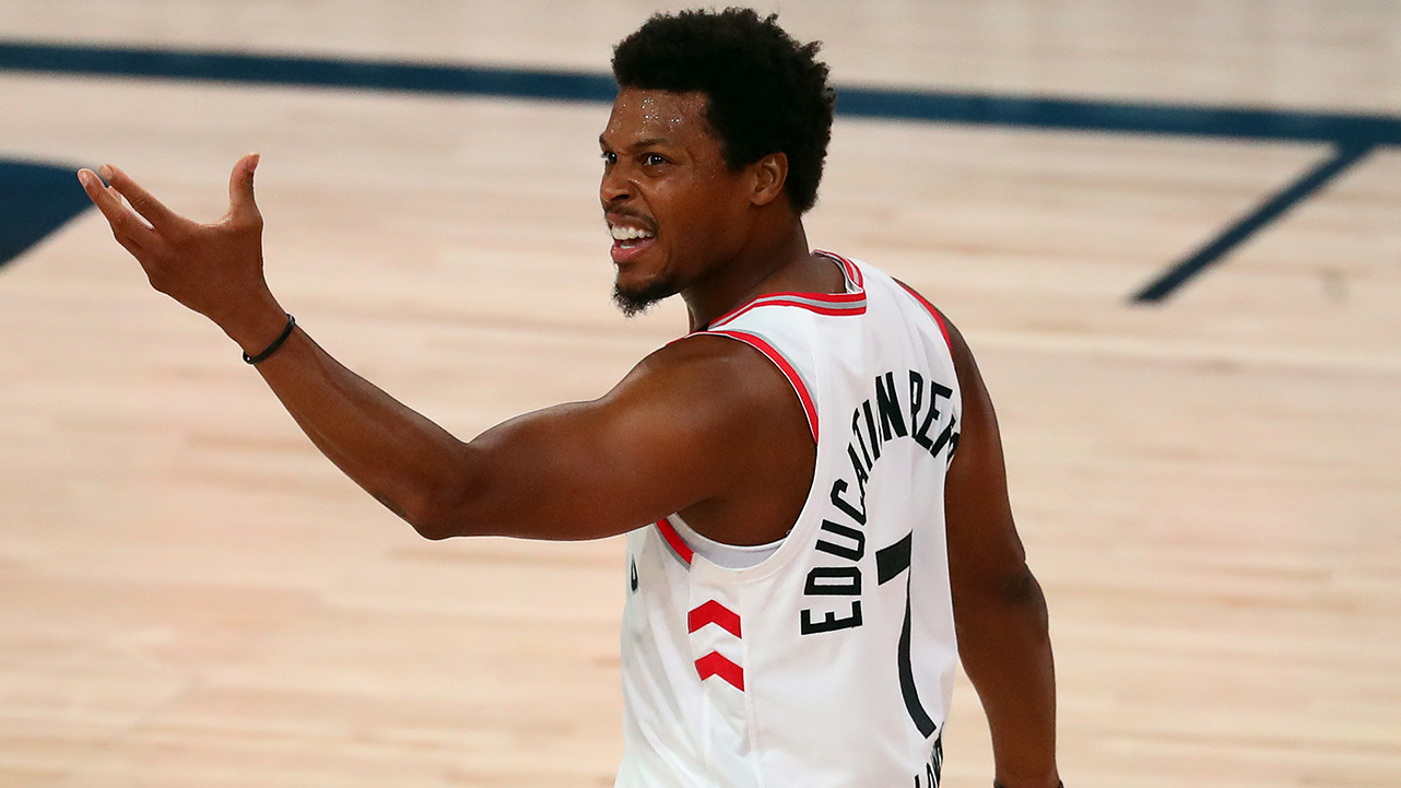 <p><strong>Age: </strong>34</p>

<p><strong>2019-20 stats:</strong> 19.4 ppg, 5.0 rpg, 7.5 apg, 1.4 spg, 41.6 % FG</p>

<p>If the Raptors want to make a serious run at a star like Antetokounmpo in free agency, they may consider moving Lowry at the NBA trade deadline. Lowry's long tenure in Toronto may finally be nearing an end.</p>
