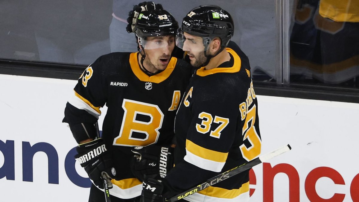 Bruins coach Jim Montgomery has amazing quote to describe Brad Marchand ...