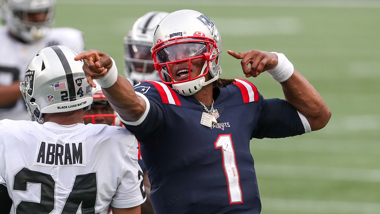 <p>Cam Newton knew as well as anyone that Sunday wasn't his day. He said as much after the Patriots beat up on the Raiders despite Newton posting his most inconsistent performance with his new team.</p>
<p>"Every read is not going to be ideal or perfect," he said. "I've just got to do a better job with protecting the football. That inexcusable interception was completely my fault. Trying to extend the play, kind of pressing a little bit too much. Yet at the end of the day, those type of games will happen, and we did what we needed to do, and I think that's all that matters."</p>
<p>Of course he's right. Doesn't matter how it gets done so long as it does. But against better teams -- particularly Kansas City, Newton's opponent in Week 4 -- that force opponents to maximize offensive possessions, Newton knows he'll need to be cleaner. </p>
<p>Let's get to the grades, starting where we always do, and figure out how badly Newton needed a hand from his running backs and offensive linemen...</p>