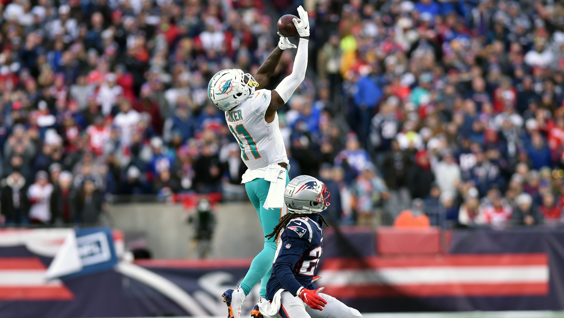 <h3>DeVante Parker</h3>
<p>They really didn’t do a great job of it last season in the finale when he caught eight balls for 137 yards, many on Stephon Gilmore, in the Dolphins' stunning upset. He was targeted by Ryan Fitzpatrick 26 times in the Dolphins last two games.</p>