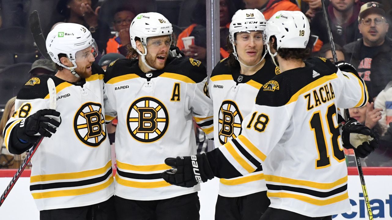 Bruins beat Flyers, set new NHL record with 63 wins in a single season