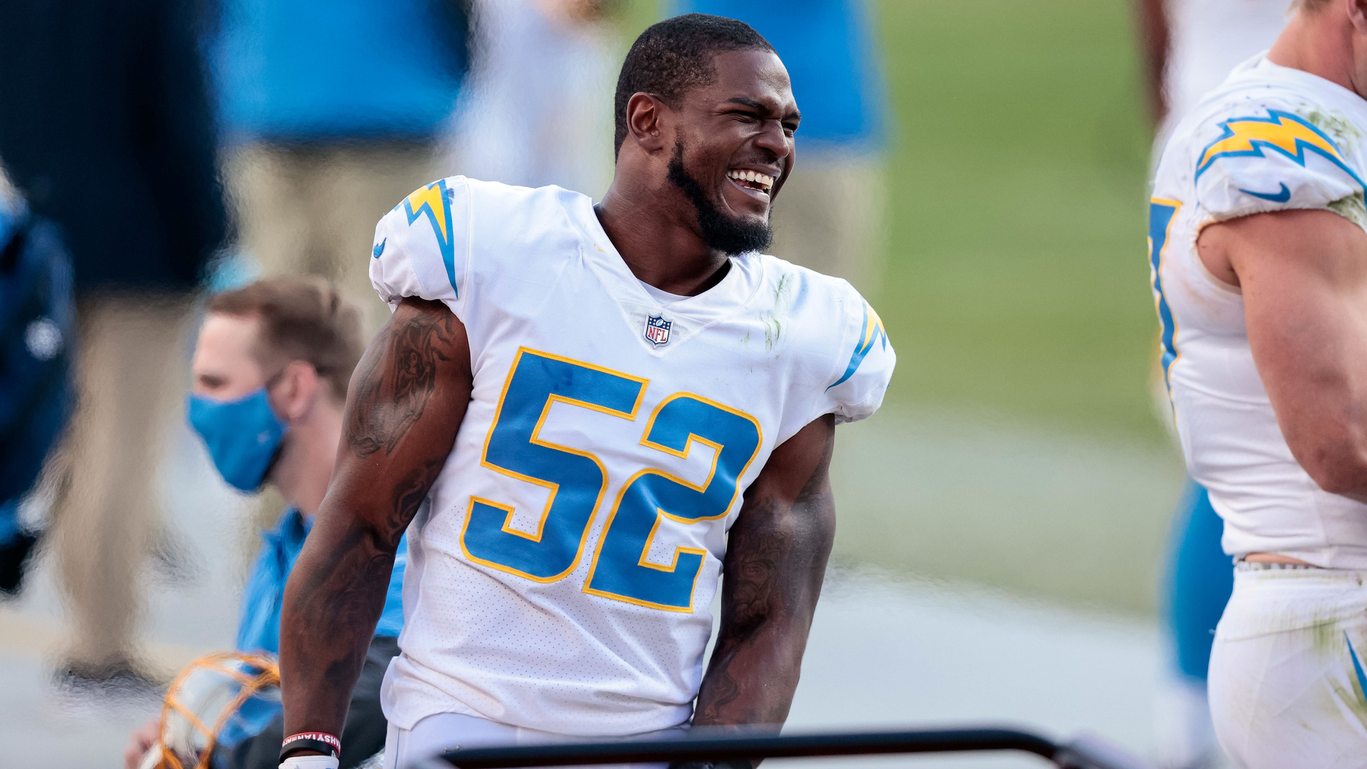 <p>Age: 28</p>

<p>2020 stats: 48 tackles, three TFL, one sack, one pass defense</p>

<p>Perryman has long been a solid linebacker for the Chargers. He's very good against the run and while coverage isn't his strong suit, he can get by in that area. Perryman hasn't played a full 16-game slate during his six-year NFL career, but he has missed just five games total the last two years. If he can stay healthy, Perryman can surely be relied on as a solid starter.</p>

<p> </p>

<p> </p>

<p> </p>
