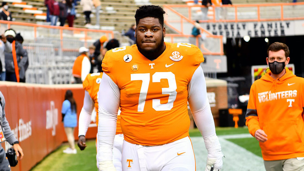<p><strong>Height, weight</strong>: 6-foot-5, 321 pounds</p>
<p>Smith has missed time 2018 due to blood clots in his lungs, but if healthy he's one of the best athletes in this year's class. For a man of his size to run a 7.43-second three-cone drill -- a tenth of a second better than the Mason's at 310 pounds -- has to be enticing for Belichick. So too must be Smith's track record for the Vols.</p>
<p>He started at three positions (right guard, left guard, left tackle) as a true freshman back in 2017 and was named a Second-Team All-SEC honoree. He was a first-teamer each of the last two years and a Second-Team All-American in 2020. He's allowed just one sack in the last two seasons combined and three in the last three combined, per Pro Football Focus.</p>