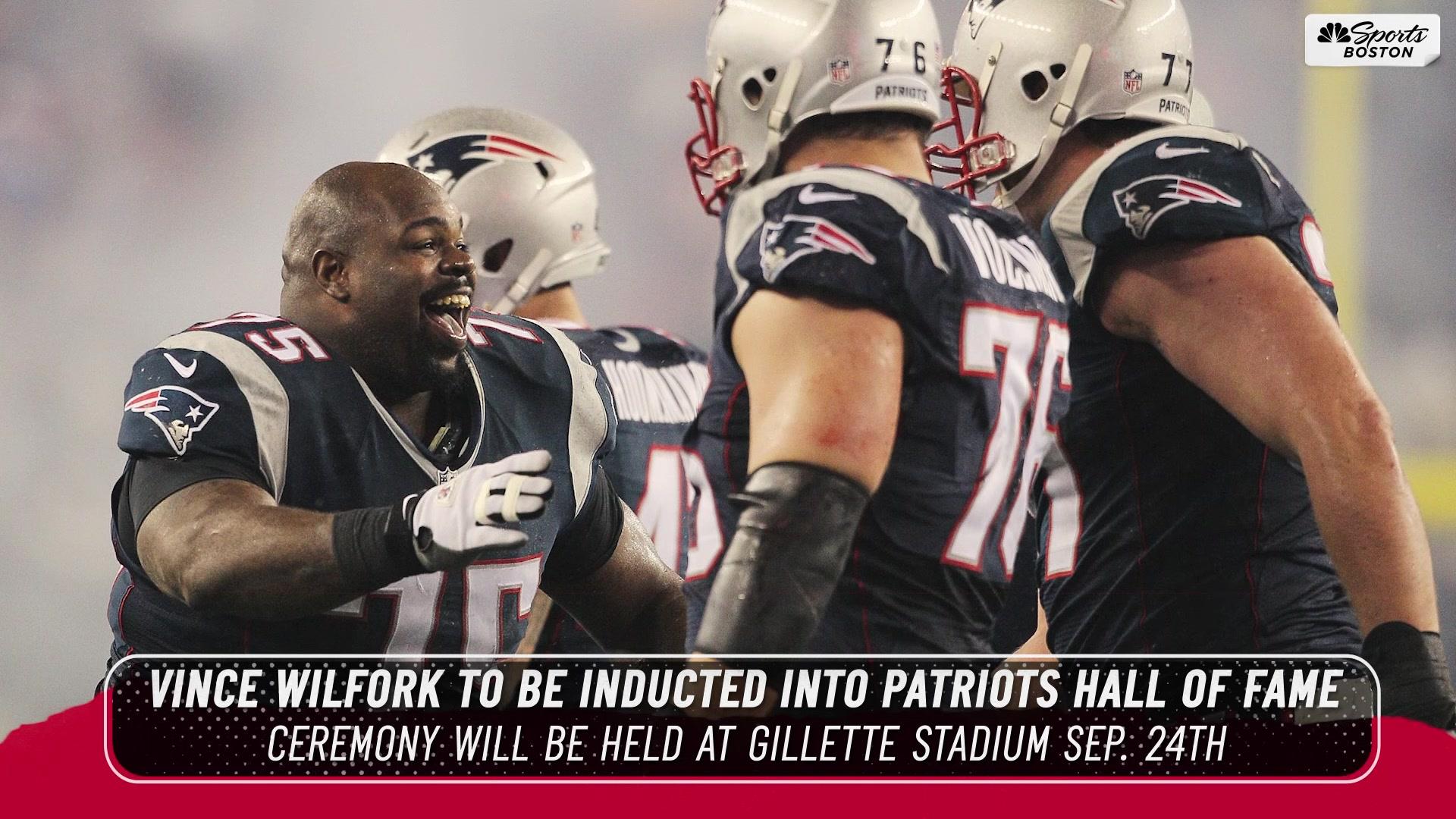 Watch: Vince Wilfork gets inducted into Patriots Hall of Fame