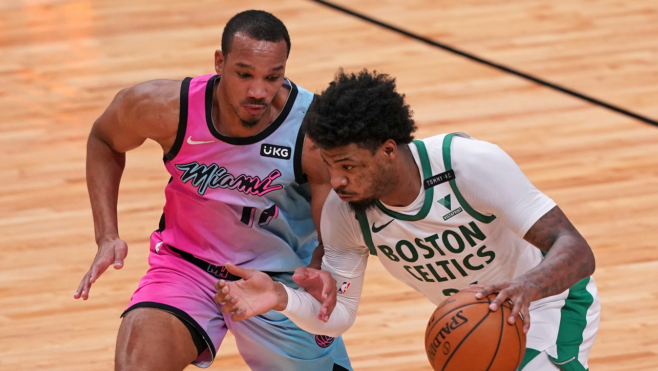 <p>Could an old friend make a return to Boston? Avery Bradley was traded by the Heat to the Rockets before Thursday's deadline, but he's an interesting option if Houston decides to buy out his contract.</p>

<p>Bradley opted out of last year's NBA restart and has played in only 10 games this season with Miami due to a calf injury. When healthy, Bradley brings stellar defense off the bench and is a solid shooter as well, though he isn't the same player he was back in the day with the Celtics.</p>
