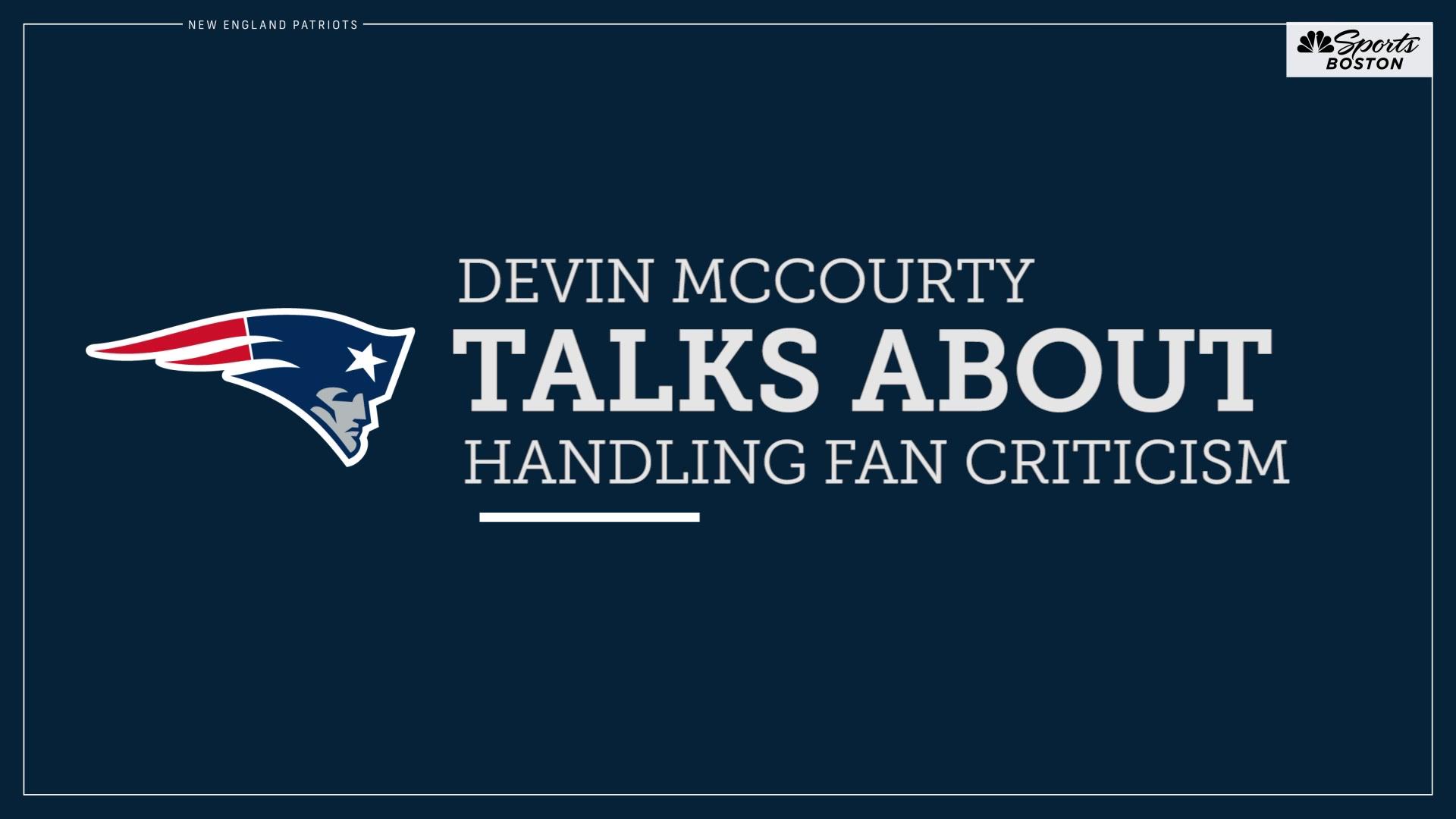 Devin McCourty on facing fan criticism as a player – NBC Sports Boston