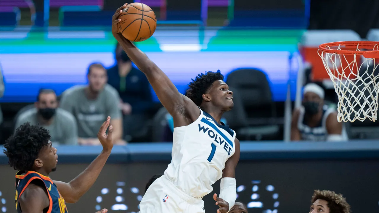 <p><strong>2020-21 stats: </strong>19.0 ppg, 4.7 rpg, 2.8 apg, 41.4% FG, 32.7% 3PT</p>
<p>After scuffling early in the season, Edwards is averaging nearly 25 points per game as the Timberwolves' go-to scorer outside Karl-Anthony Towns.</p>
<p>Are some of those points empty calories? Sure. But Edwards is impressively polished for a 19-year-old and should be a bucket-getter for years to come.</p>