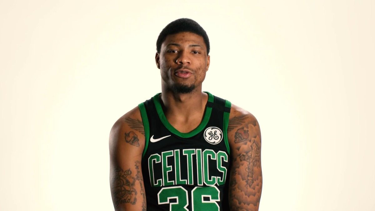 Somehow Marcus Smart is defending bigs for the Celtics and it's