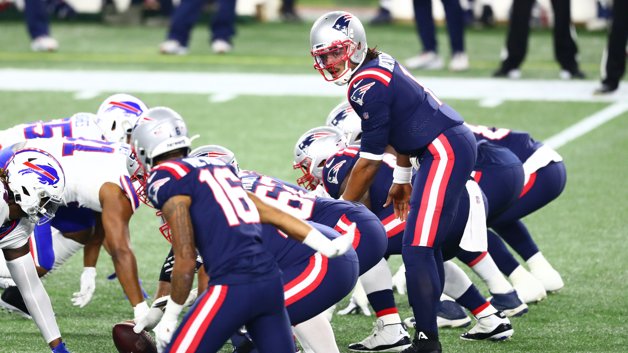 <p>The Bills had an answer for everything the Patriots threw at them on Monday night.</p>
<p>Two-back running game? The Bills played downhill -- and aggressively so -- to slow them down. Zero-blitz looks from the secondary? Josh Allen was unbothered. <a href="https://twitter.com/PhilAPerry/status/1178487229653671936">An early punt-block call that burned the Bills a year ago?</a> They had a fake ready to go.</p>
<p>The one play Buffalo might not have been ready for was a first-quarter double-pass that should've gone for a touchdown. Instead, it bounced off Damiere Byrd's facemask and fell incomplete. </p>
<p>Just that kind of night for Bill Belichick's club. Let's get to the grades.</p>
<p> </p>