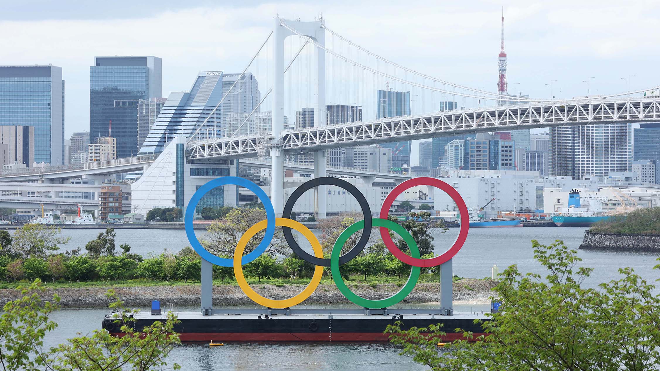 ★ポットごと♡オリンピックリングス♡パピリオナンセ♡Olympic Rings Organizers began the installation of Tokyo 2020's giant Olympic