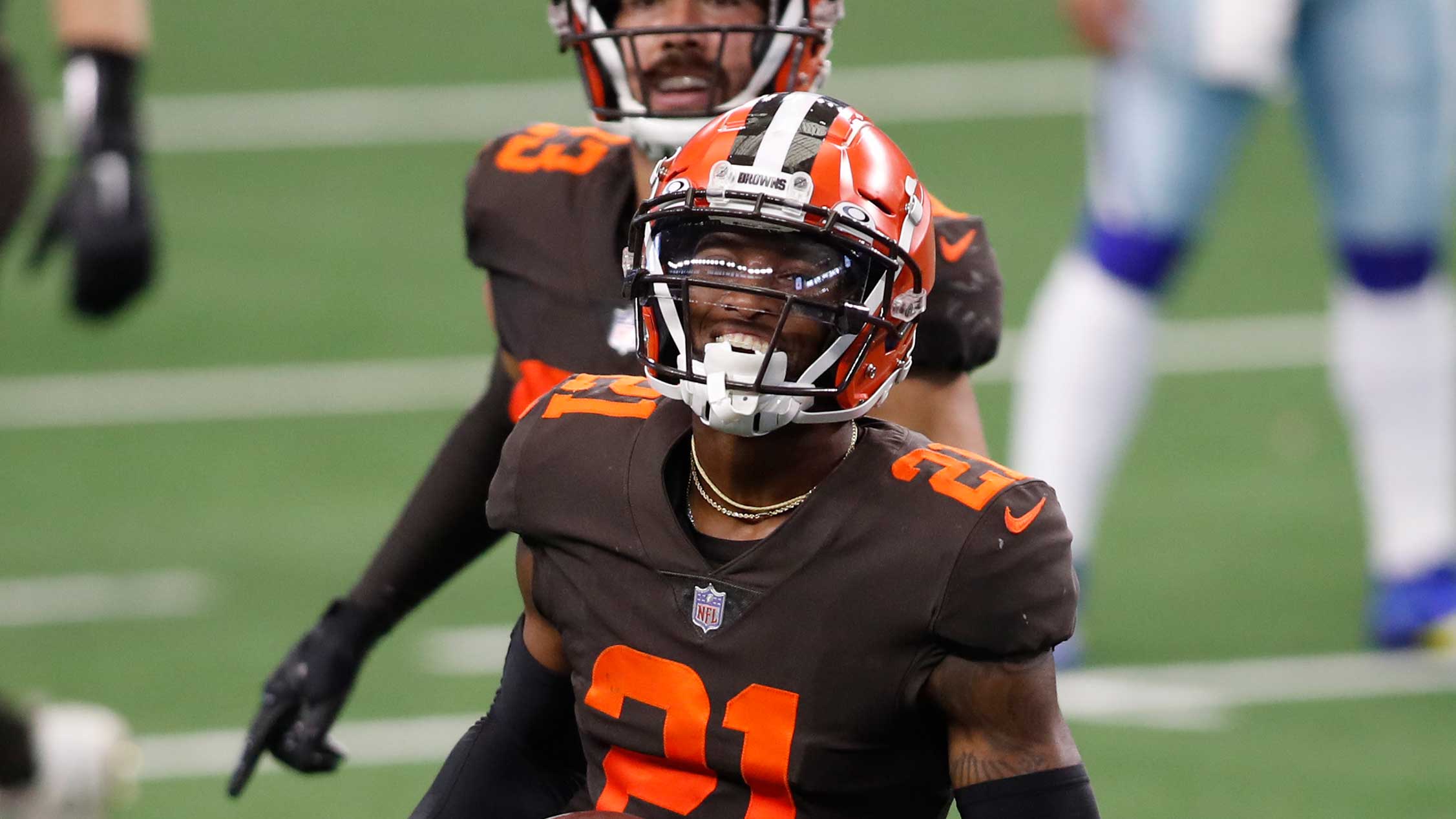 <p>The Cleveland Browns ended an 18-year playoff drought in 2020 thanks to a new head coach, improved quarterback play and an outstanding defense from the trenches to the secondary.</p>

<p>Denzel Ward has solidified himself as one of the top cornerbacks in football. He was named to the Pro Bowl in his rookie year and has hauled in multiple interceptions in each of his three NFL seasons.</p>

<p>Greedy Williams will look to build on a promising 2019 season when he returns to the field in 2021. After making 12 starts in his rookie season, he missed all of 2020 due to a shoulder injury.</p>

<p>In addition to the two aforementioned corners, the Browns brought in free agent Troy Hill and rookie Greg Newsome II to bolster the position group.</p>

<p>The Browns will come to Foxboro for a Week 10 matchup.</p>
