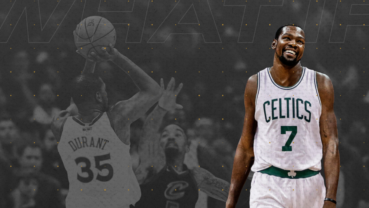 kevin durant in a celtics jersey