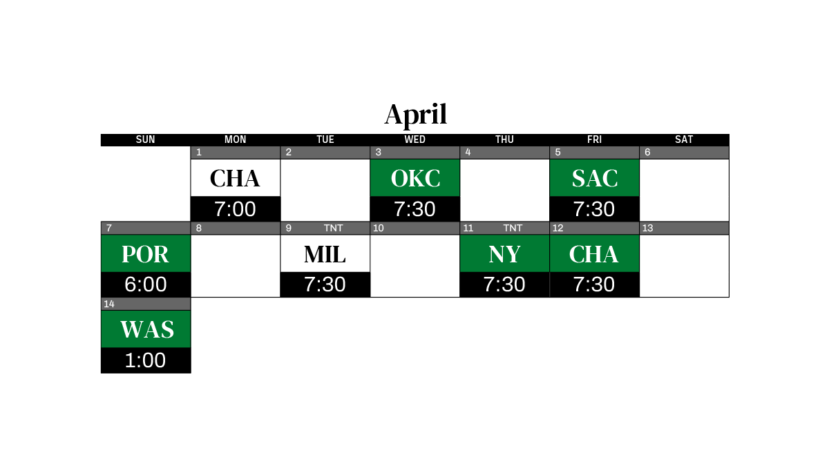 20232024 Boston Celtics Printable Schedule Download NBC Sports Boston