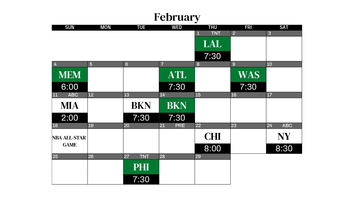 2023-2024 Boston Celtics Printable Schedule Download – NBC Sports Boston