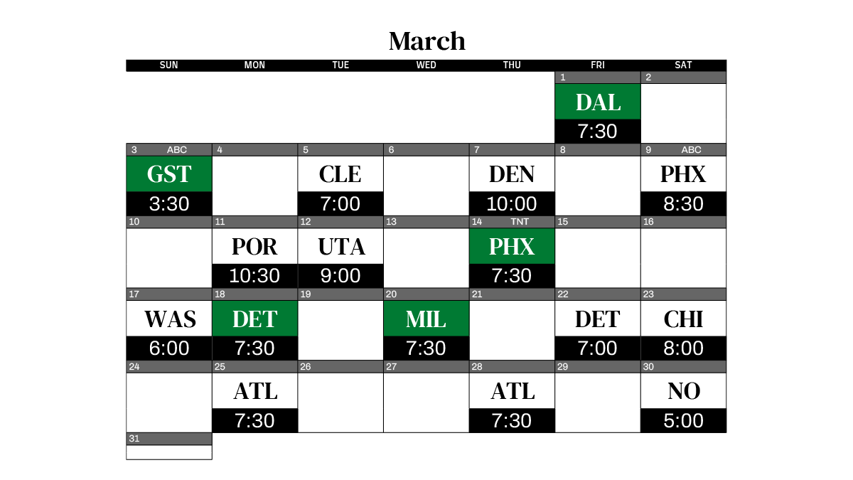 20232024 Boston Celtics Printable Schedule Download NBC Sports Boston