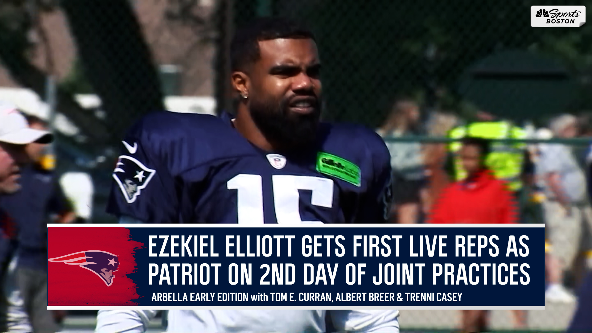 Curran: Ezekiel Elliott looks like 'valuable addition' after first live  practice reps – NBC Sports Boston