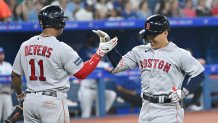 Red Sox teammates Rafael Devers and Masataka Yoshida