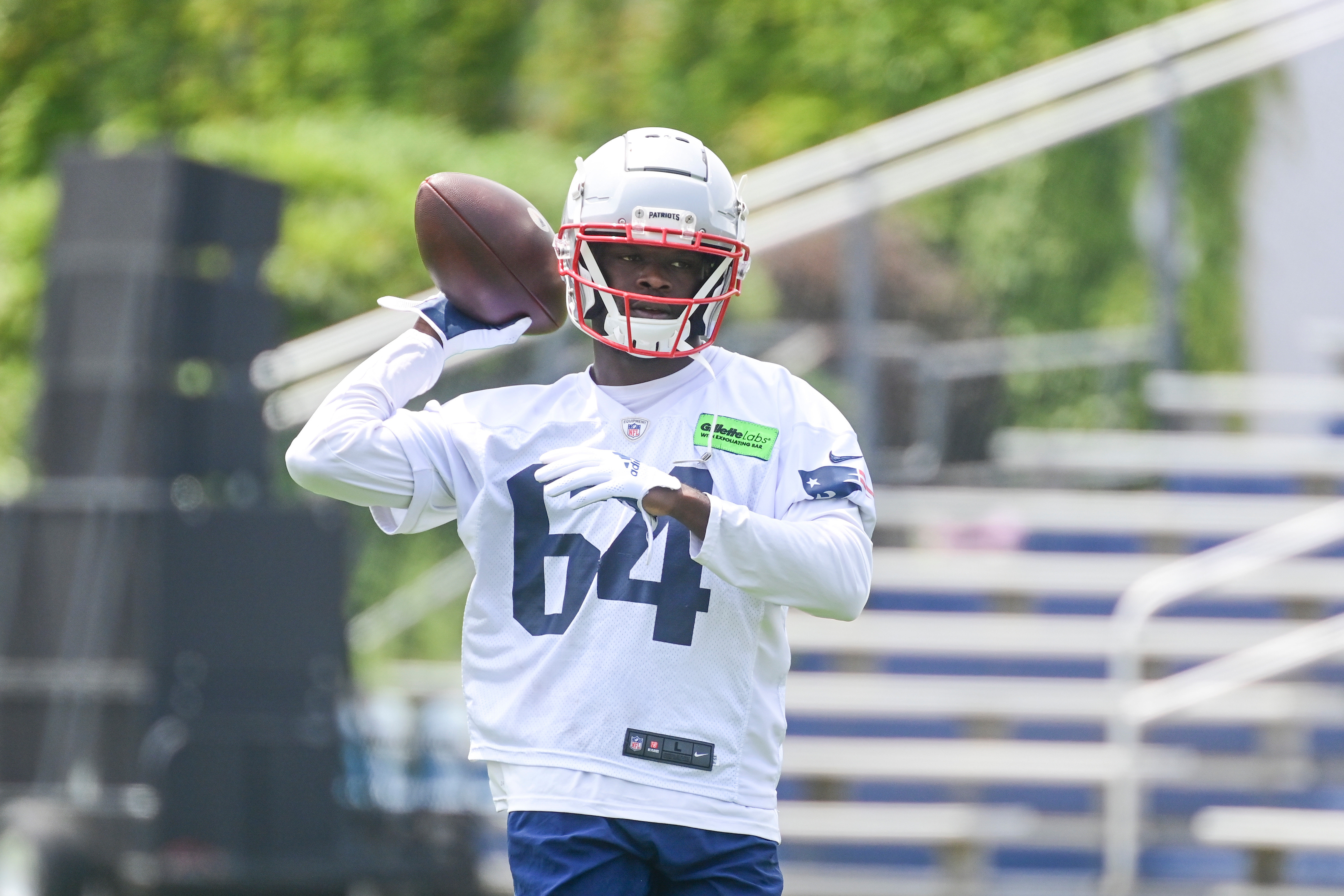 New England Patriots quarterback Malik Cunningham (16) reacts