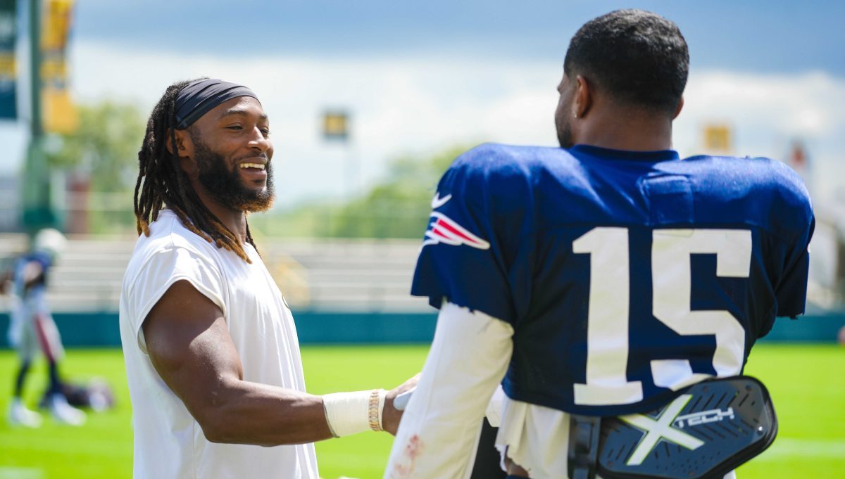 See photos from Green Bay Packers, New England Patriots joint practices