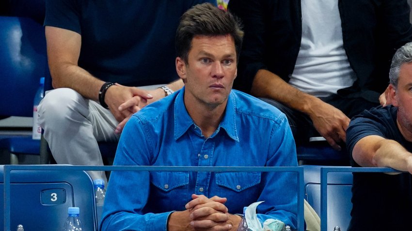 Tom Brady is seen at the 2023 US Open Tennis Championships on Sept. 8, 2023 in New York City.