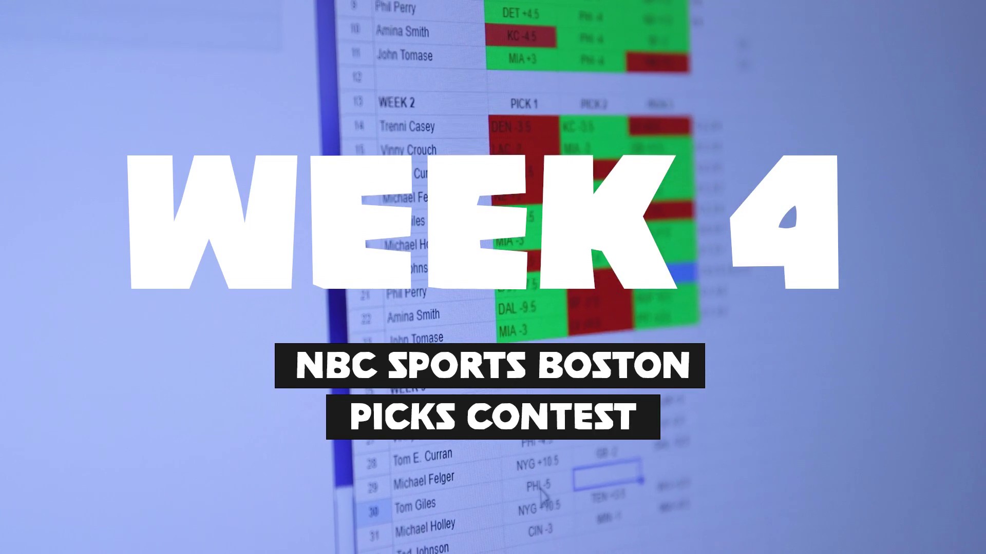 Week 4 Picks: NBC Sports Boston staff makes their picks – NBC