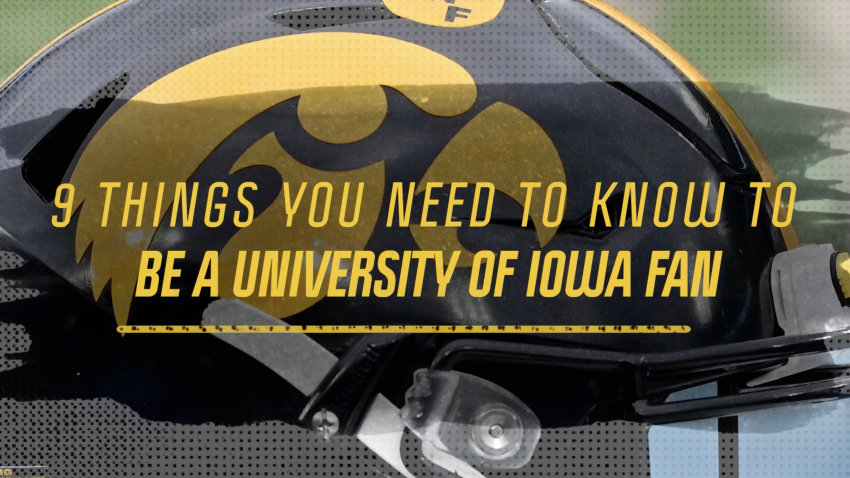 Iowa football helmet