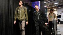 Celtics teammates Luke Kornet and Sam Hauser