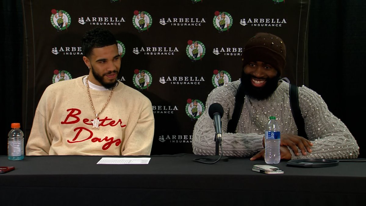 Jaylen Brown Jayson Tatum Joke About Brown s Annual Celtics Locker jaylen-brown-jayson-tatum-joke-about-brown-s-annual-celtics-locker