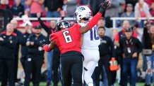 Texas Tech defensive end Myles Cole