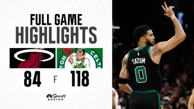 HIGHLIGHTS:  Celtics breeze past Heat, advance to Conference Semifinals