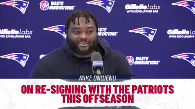 Mike Onwenu on re-signing with the Patriots