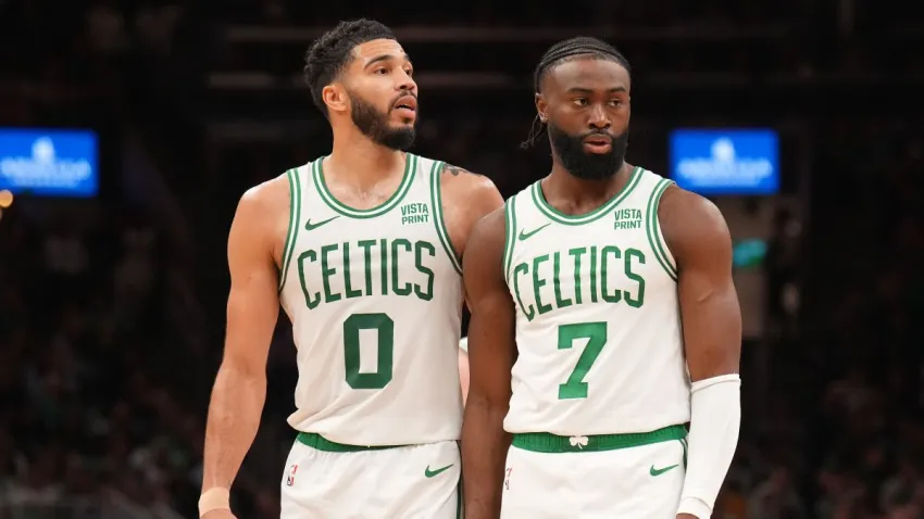 Jayson Tatum and Jaylen Brown