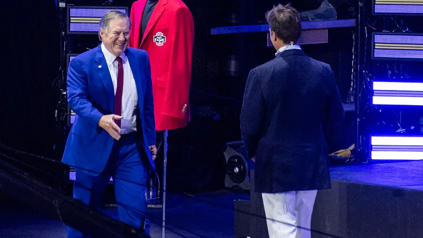 Patriots head coach Bill Belichick and Tom Brady