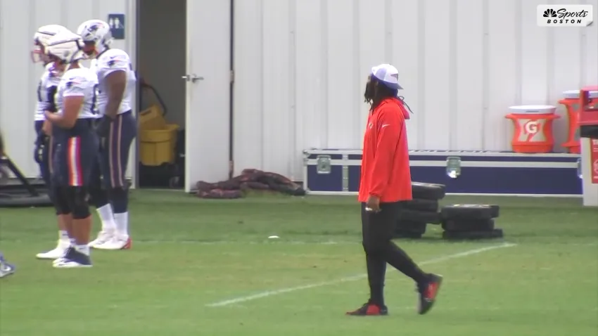 Matthew Judon seen exiting Patriots practice after exchange with Jerod Mayo