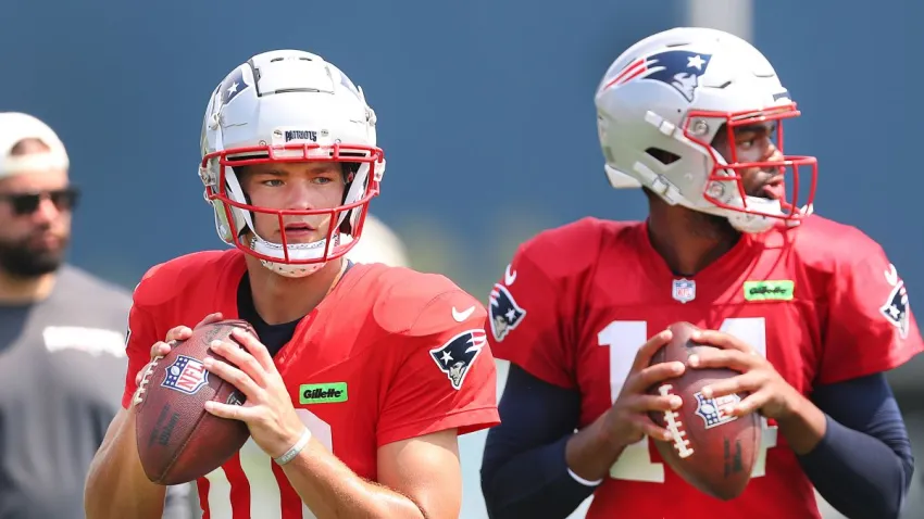 Drake Maye and Jacoby Brissett