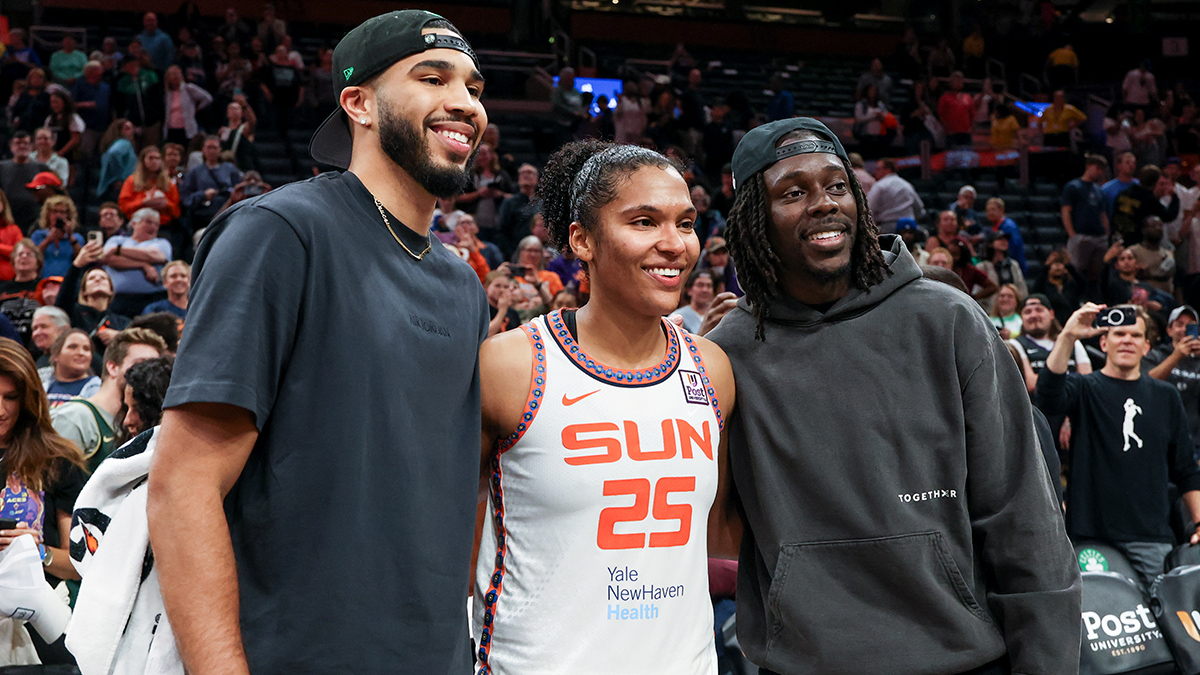 Celtics’ Jayson Tatum, Jrue Holiday show love for Sun at TD Garden ...